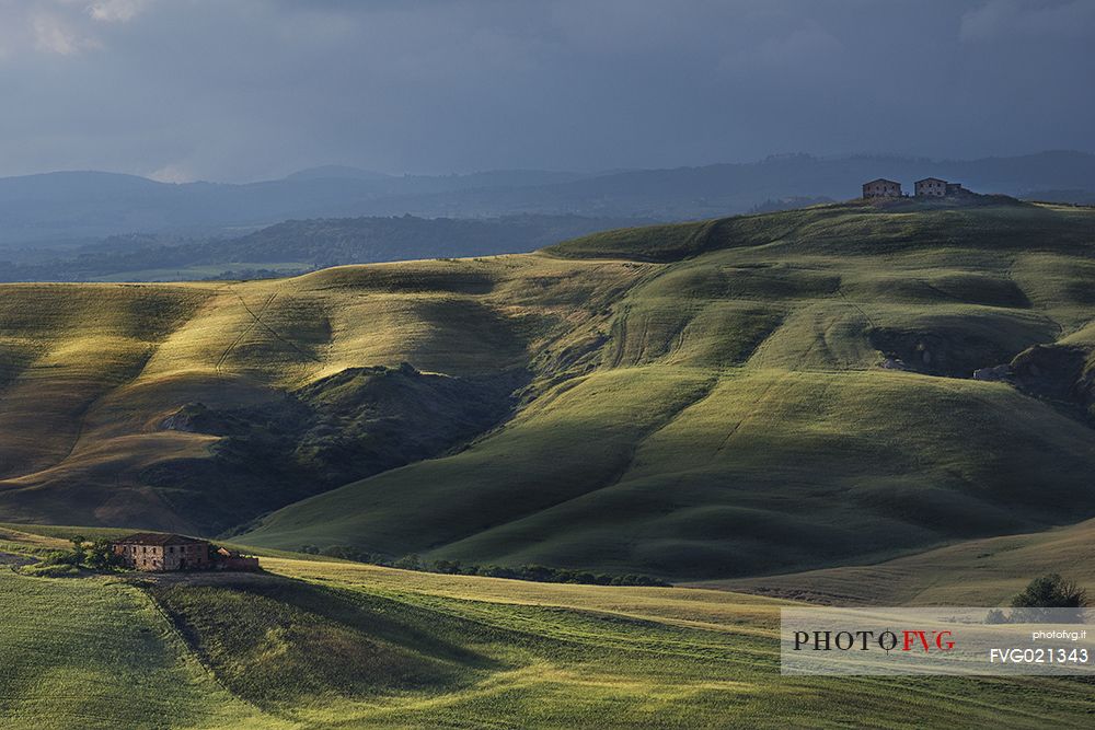 The farms in the Crete Senesi, Orcia valley, Tuscany, Italy