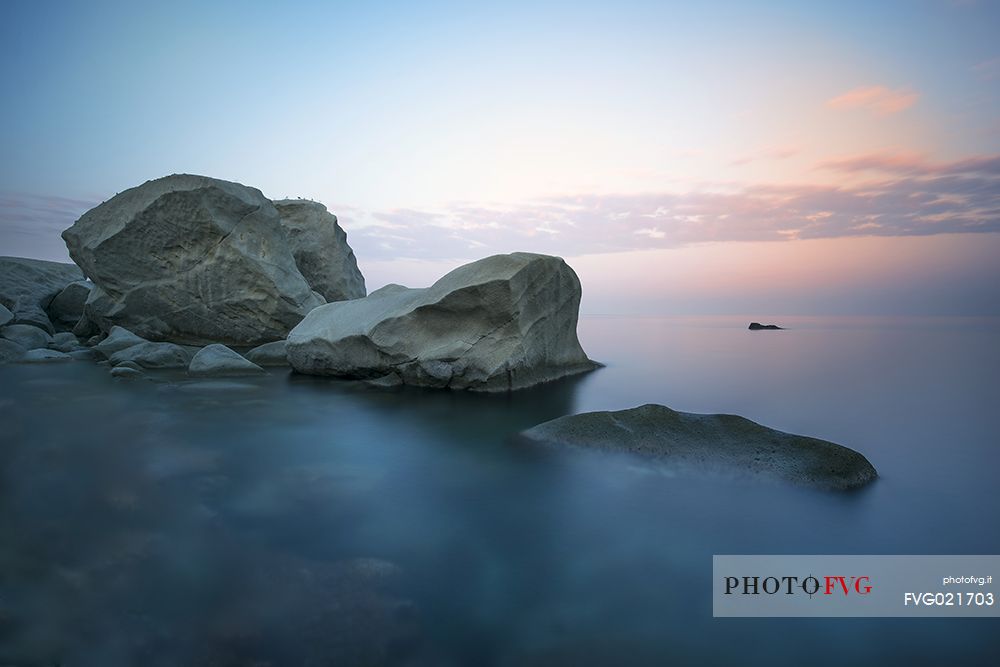 Rocks in the sea, Forio, Ischia island, Campania, Italy