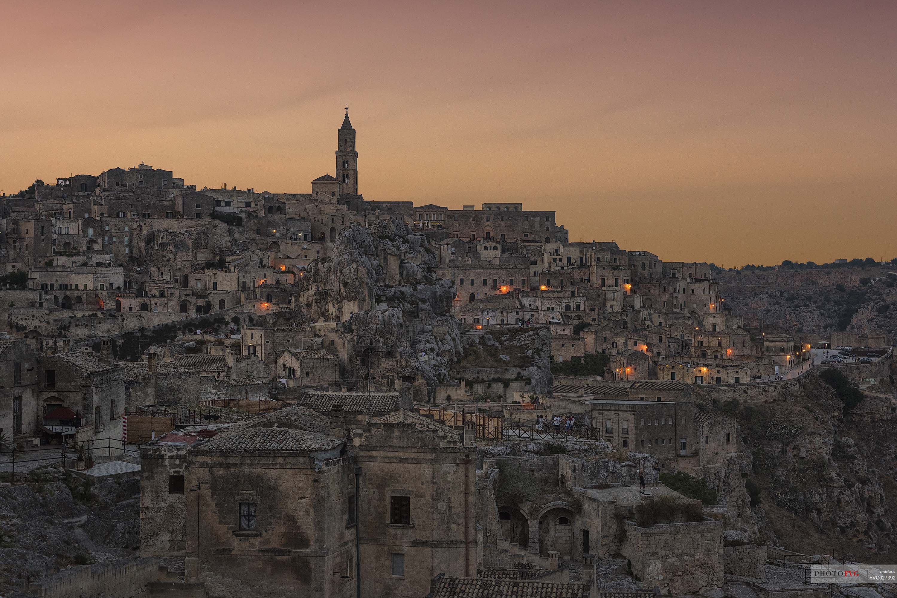 Sasso Caveoso  sunrise, Matera, Basilicata, Italy