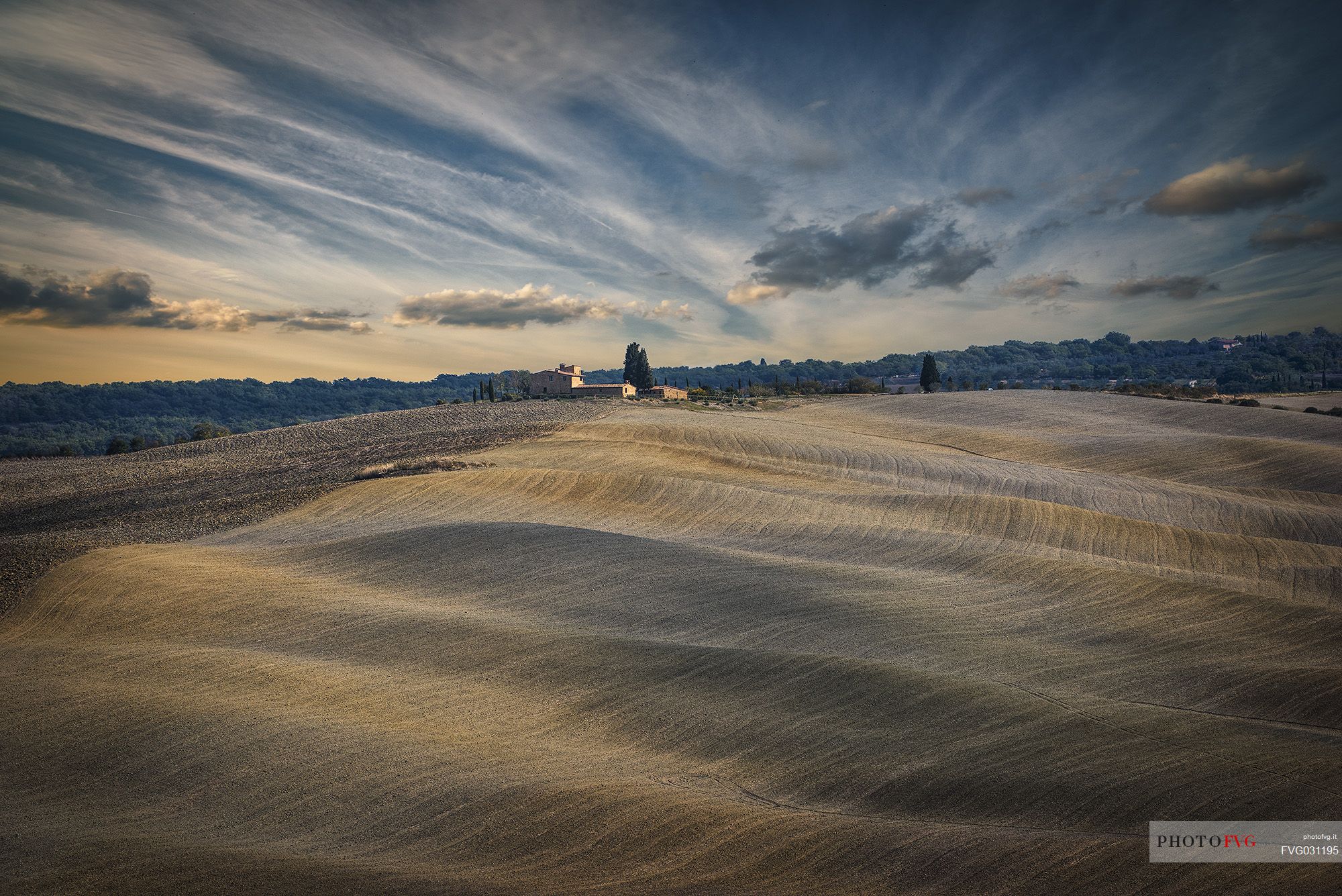 The charm of the naked earth near Pienza, Val d'Orcia valley, Tuscany, Italy