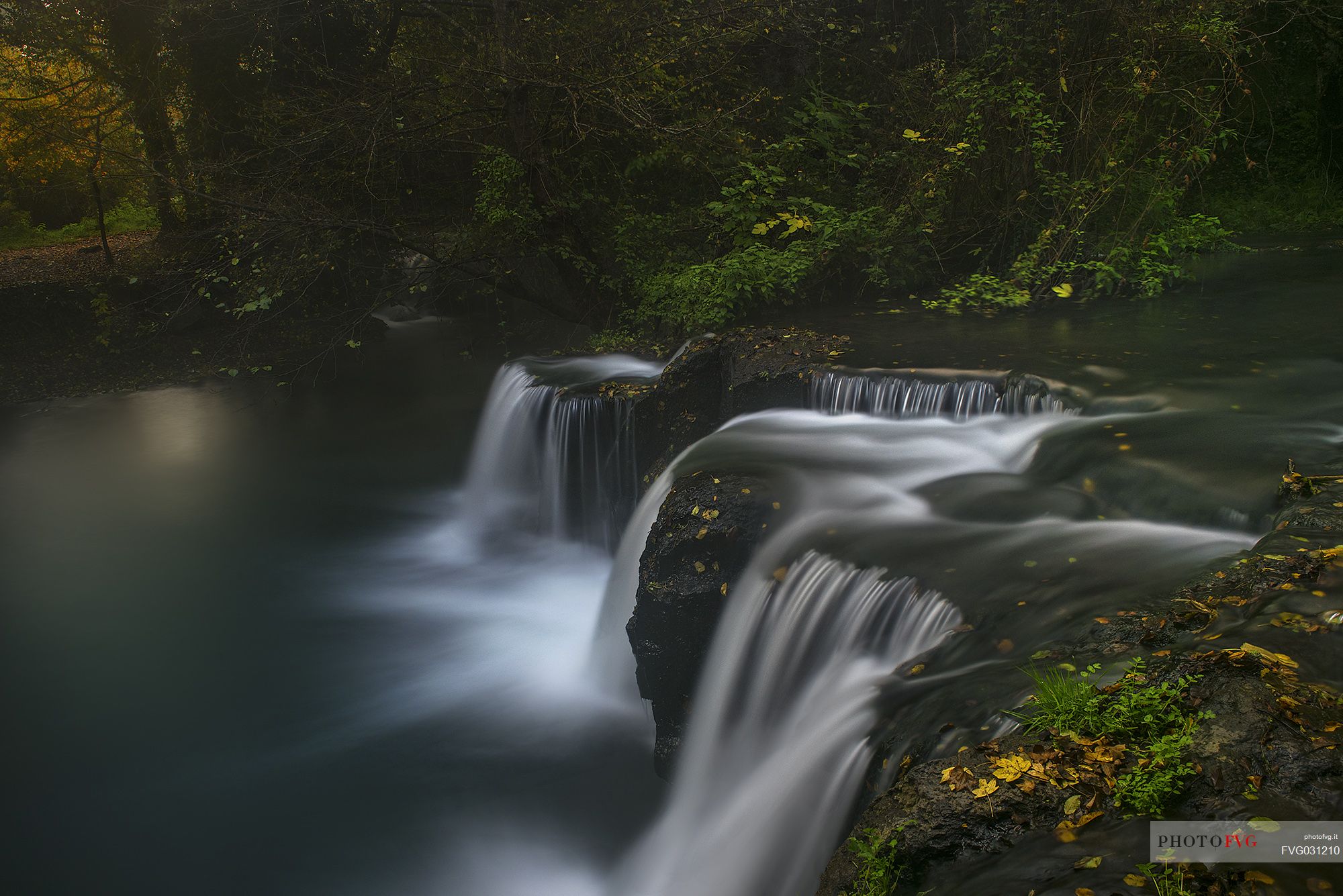 Little waterfall in the Treja Valley Regional Park, near Rome, Latium, Italy