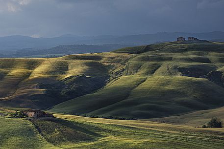 The farms in the Crete Senesi, Orcia valley, Tuscany, Italy