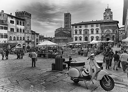 Piazza Grande square it's the oldest square of the city and it's one of the most beautiful ones in Italy, Arezzo, Tuscany