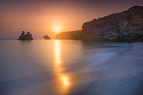 Sunrise on Torre dell'Orso Beach, Salento, Lecce, Apulia, Italy Sunrise on Torre dell'Orso Beach, Salento, Lecce, Apulia, Italy