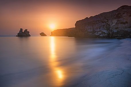 Sunrise on Torre dell'Orso Beach, Salento, Lecce, Apulia, Italy