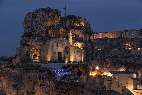 Rocky church of Santa Maria de Idris, Matera, Basilicata, Italy