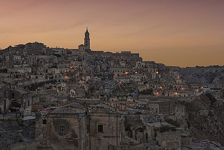 Sasso Caveoso  sunrise, Matera, Basilicata, Italy