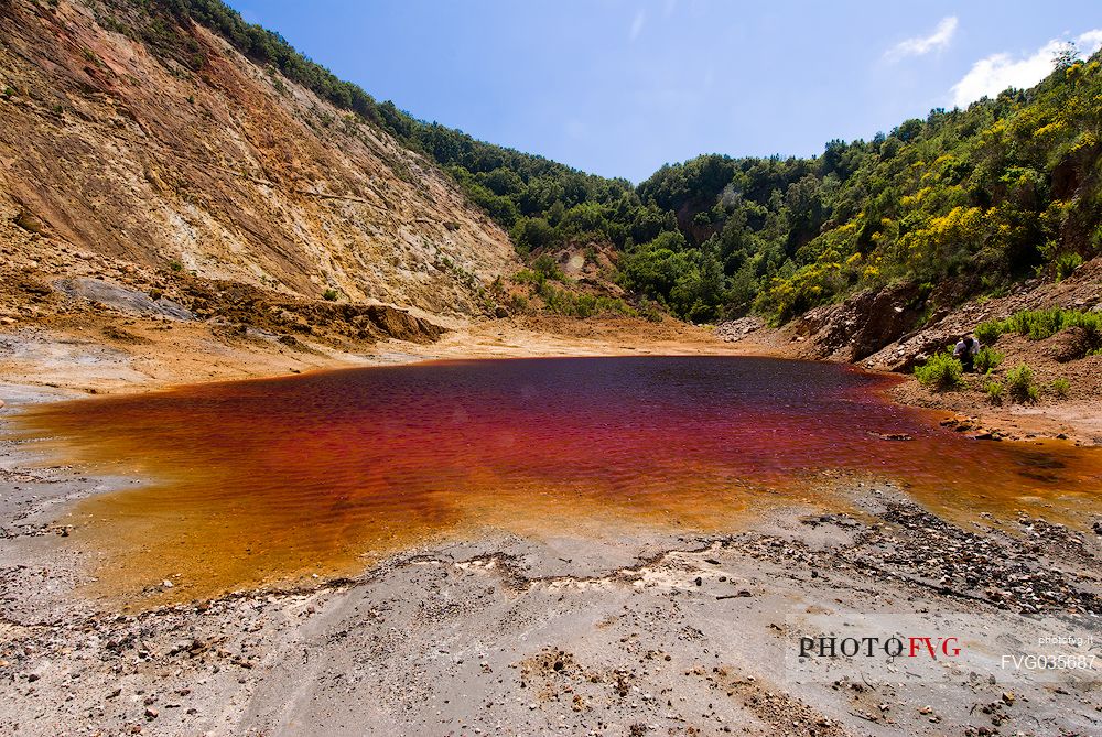 Landscape of the mine of Capoliveri in the Calamita mount, Elba island, Tuscany, Italy, Europe