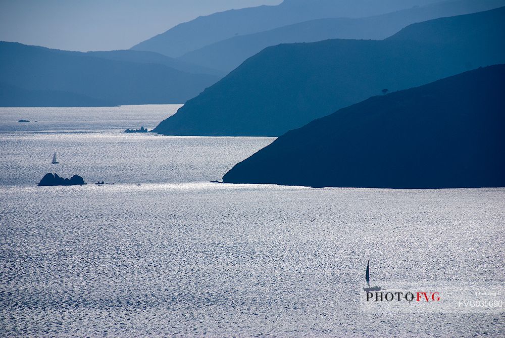 View from Capoliveri, a suggestion of floors and light, Elba Island, Tuscany, Italy, Europe