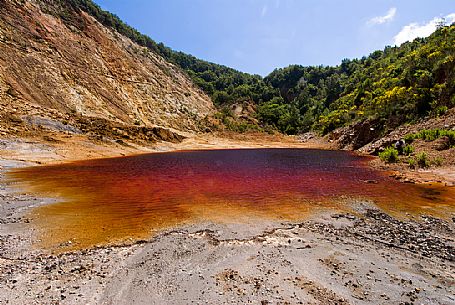 Landscape of the mine of Capoliveri in the Calamita mount, Elba island, Tuscany, Italy, Europe