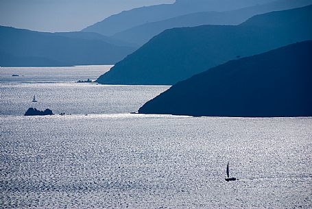 View from Capoliveri, a suggestion of floors and light, Elba Island, Tuscany, Italy, Europe