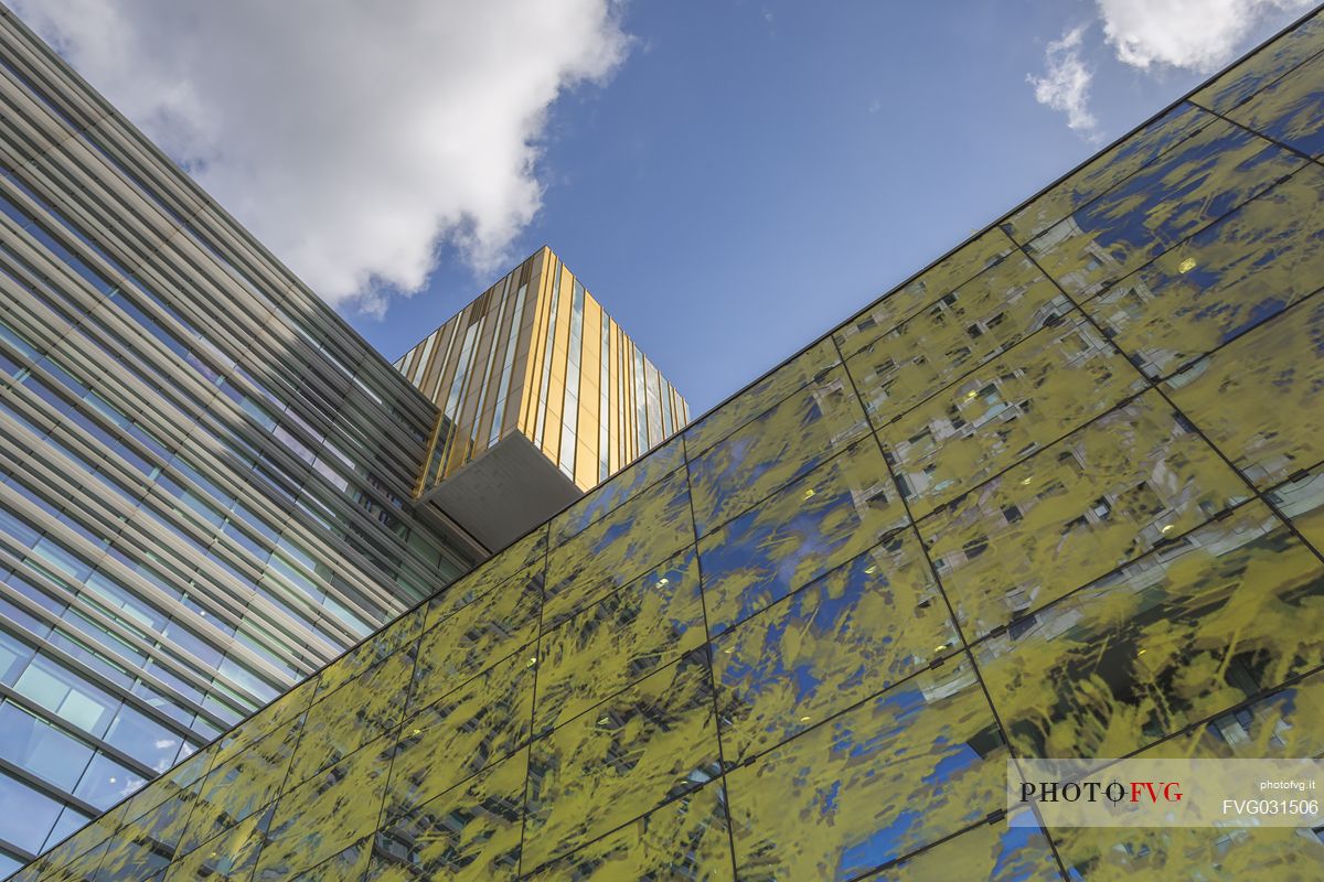 Detail of Erasmusbrug university, Rotterdam, Netherlands