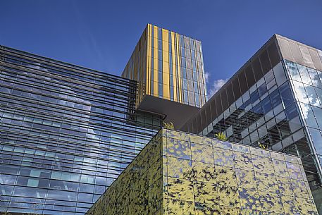 Detail of Erasmusbrug university, Rotterdam, Netherlands