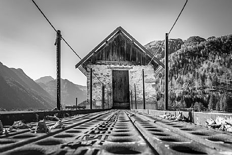 Detail of metric station at the lake of Predil, Tarvisio, Julian Alps, Friuli Venezia Giulia, Italy, Europe