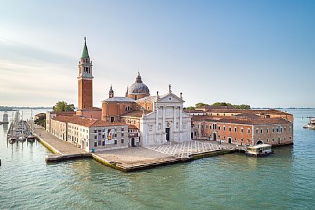 Shot from above of the church of San Giorgio