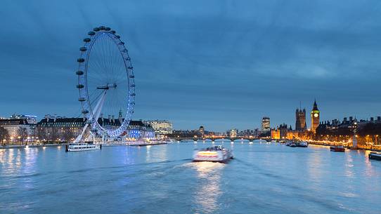 A suggestive view of London Eye and Thames