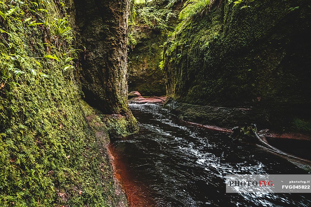 Devils Pulpit is a gorge located a few miles from Glasgow, Scotland, United Kingdom, Europe