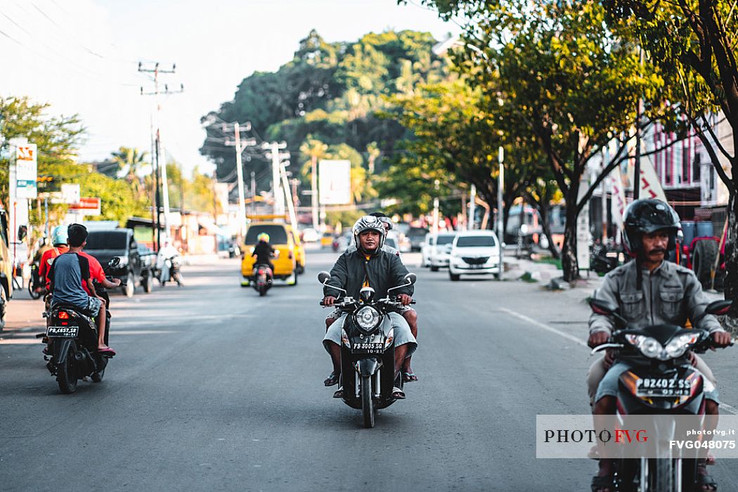 The chaotic traffic of Sorong, the gateway for the Raja Ampat archipelago, West Papua, Indonesia