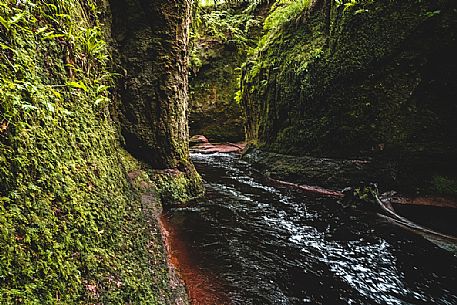 Devils Pulpit is a gorge located a few miles from Glasgow, Scotland, United Kingdom, Europe