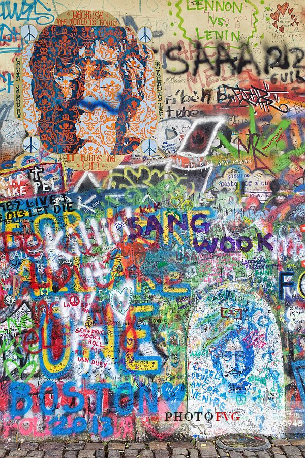 The John Lennon Wall in Mala Strana