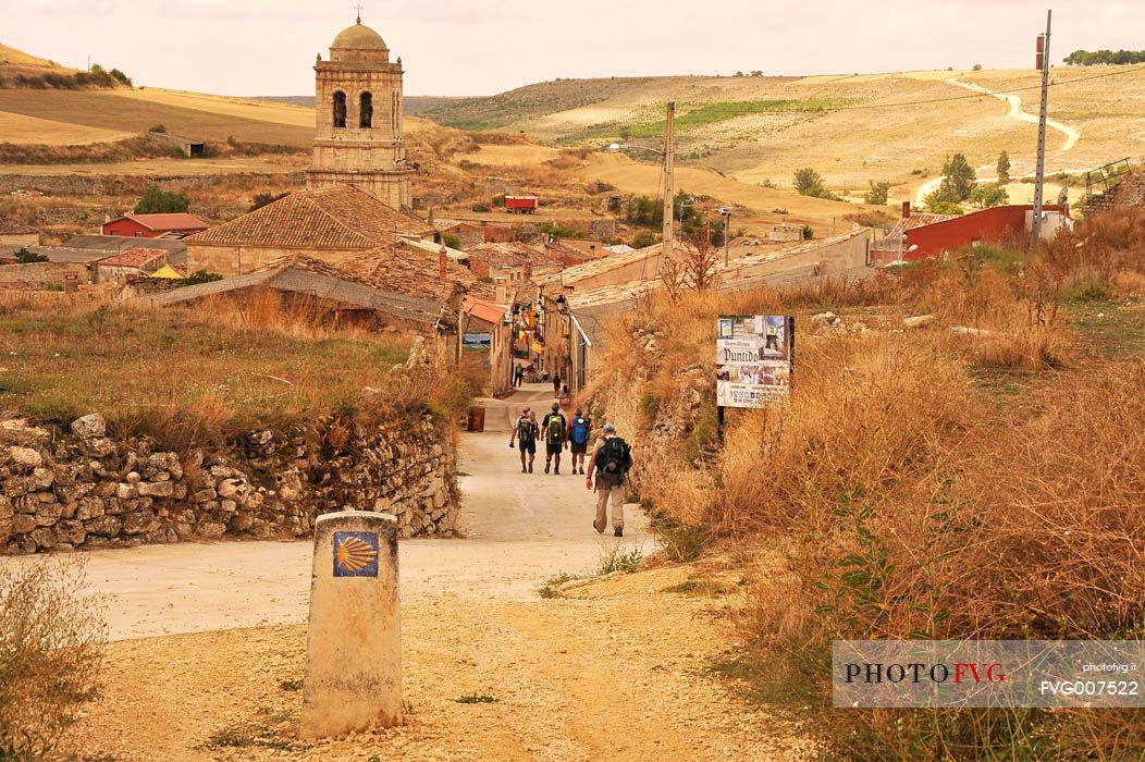 Way of St.James - Pilgrims arriving at Hontanas