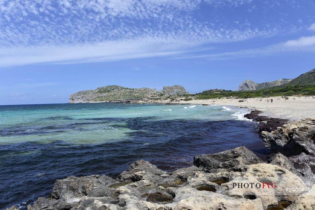 Sand and rocks at Falassarna beach