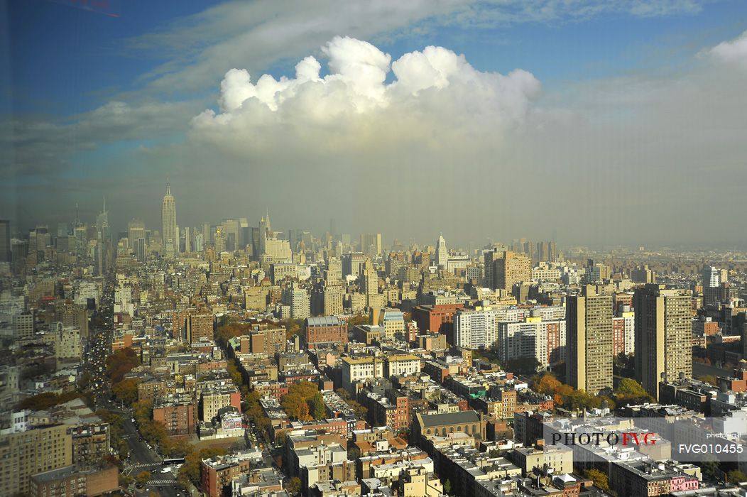 Overview of Manhattan buildings from the 46th floor of the Trump SoHo