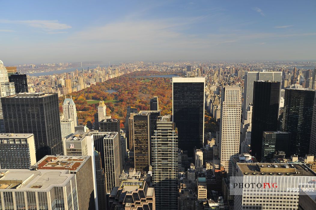 View of Central Park from the Top of the Rock Observation Deck