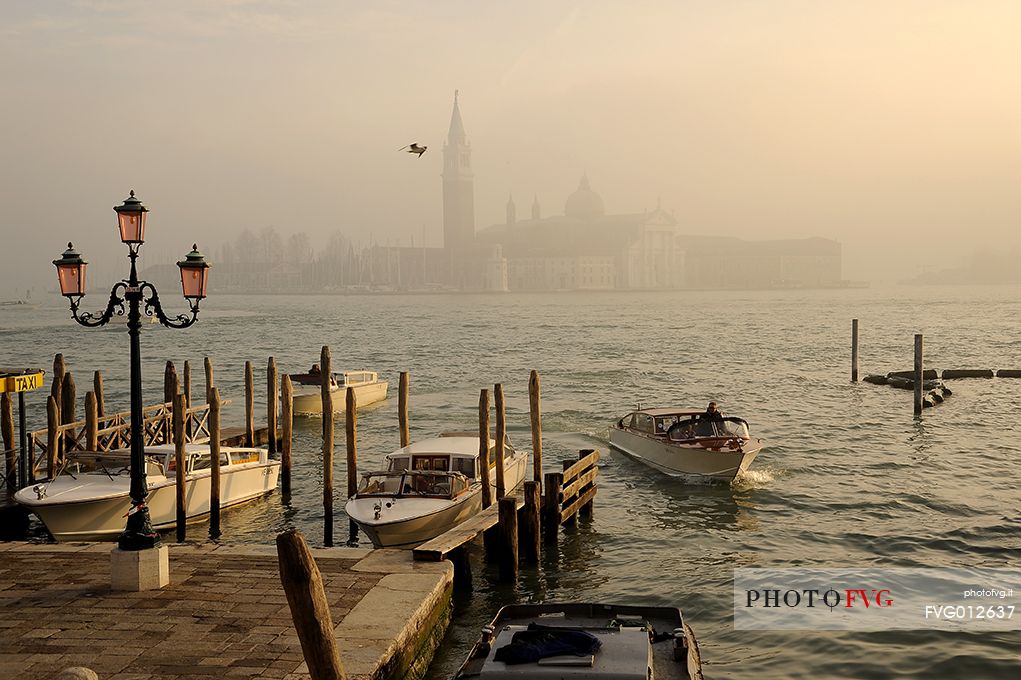 Motorboat in the San Marco basin