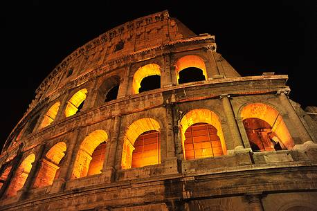 The Colosseum, The Coliseum, Flavian Amphitheatre by night
