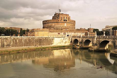 Mausoleum of Hadrian, Castel Sant'Angelo Castle, Tiber river, Rome, Italy, Europe
