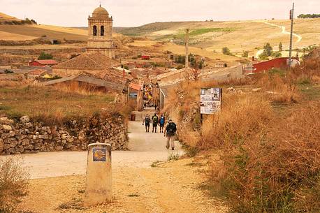 Way of St.James - Pilgrims arriving at Hontanas