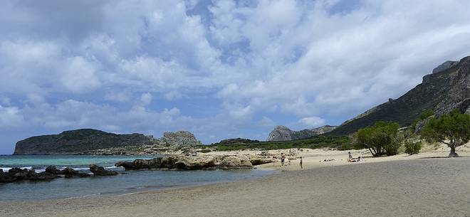 Sand and rocks at Falassarna beach