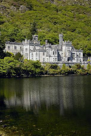 Kylemore Abbey, a benedictine monastery founded in 1920 on the grounds of Kylemore Castle