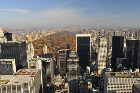 View of Central Park from the Top of the Rock Observation Deck