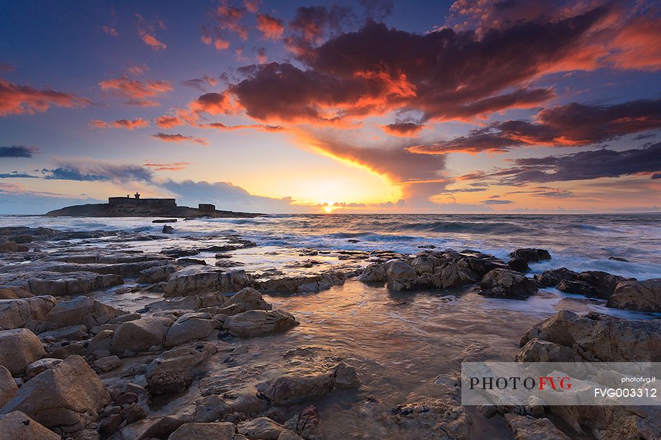 Sunset on the Island of the Currents, this location is the most southerly of all Sicily