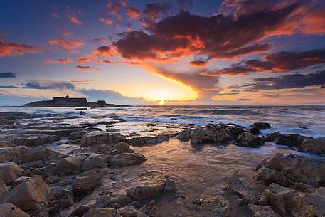 Sunset on the Island of the Currents, this location is the most southerly of all Sicily