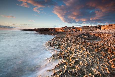 Sunrise at the Plemmirio's cliff