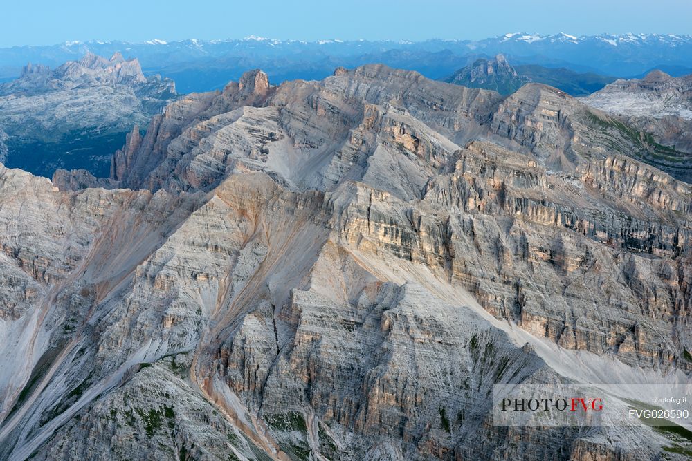 Summer landscape from the top of Tofana di Mezzo, 3244 m, Cortina d'Ampezzo, dolomites, Italy