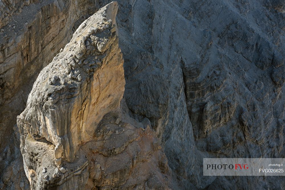 Collapsed mountain from Tofana di Mezzo peak, Cortina d'Ampezzo, Italy