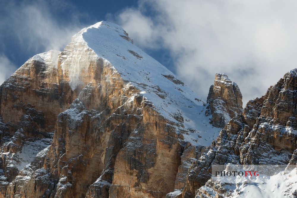Tofana mount in the winter, Cortina d'Ampezzo, dolomites, Italy, Europe
