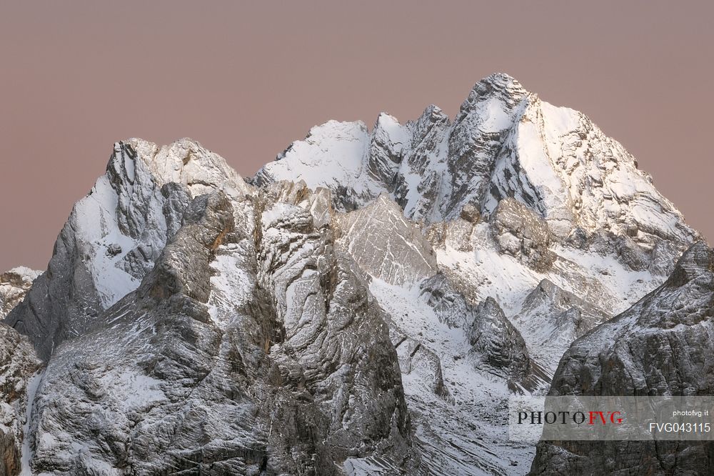 Antelao mount Croda de Marchi and Cima Bastioni peaks from the top of Monte Piana, Misurina, Auronzo, Cadore, Veneto, Italy, Europe
