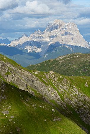 Pelmo mountain from the Viel del Pan path in the Padon mountain group.
The Viel del Pan is an ancient communication route that joins the Pordoi Pass to the Fedaia Pass, dolomites. Italy
Pelmo mountain from the Viel del Pan path in the Padon mountain group.
The Viel del Pan is an ancient communication route that joins the Pordoi Pass to the Fedaia Pass, dolomites. Italy
