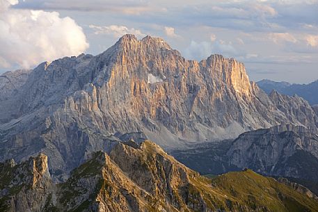 Monte Civetta peas from the top of Tofana di Mezzo, Cortina d'Ampezzo, dolomites, Italy