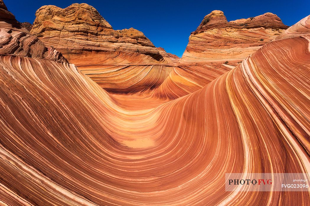 The Wave is a sandstone rock formation  located in Arizona close to  the Utah border, Paria Canyon-Vermilion Cliffs Wilderness, United States