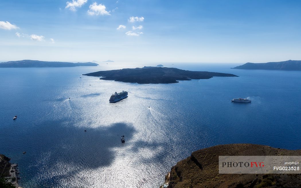 Caldera view from Firostefani village, Santorini island, Greece