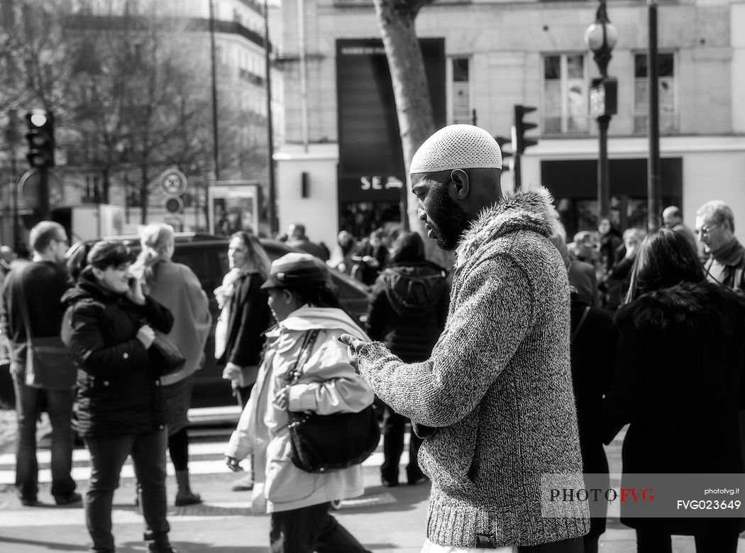 Multiethnic quarter in Paris, France