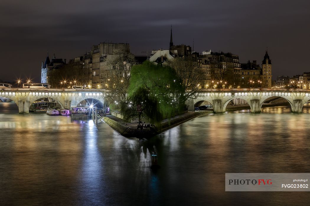 Front view of Ile de la cit, Paris, France
