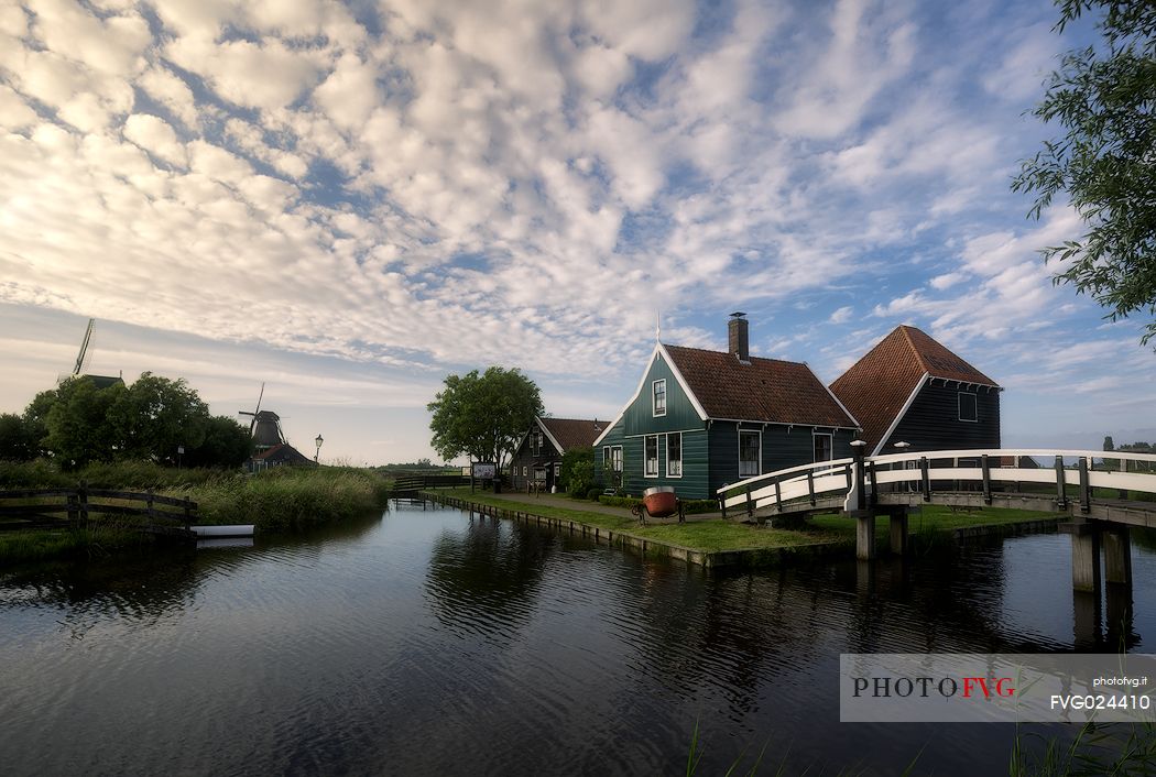 Zaanse Schans is a neighbourhood of Zaandam, near Zaandijk in the Netherlands.
It has a collection of well-preserved historic windmills and houses, Holland