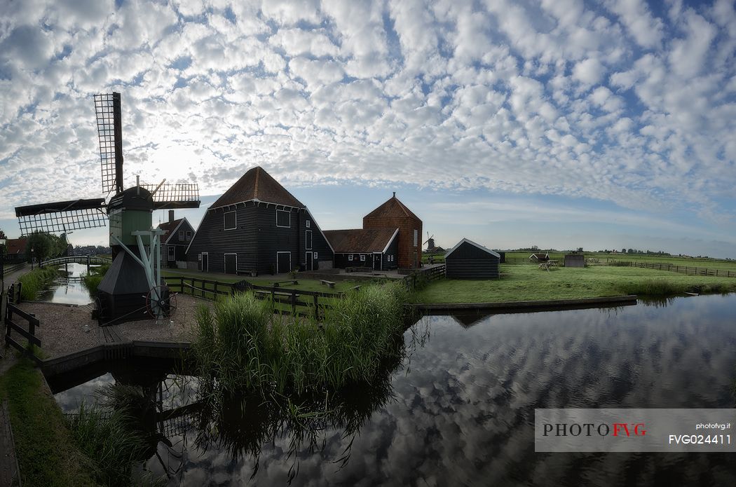 Zaanse Schans is a neighbourhood of Zaandam, near Zaandijk in the Netherlands.
It has a collection of well-preserved historic windmills and houses, Holland